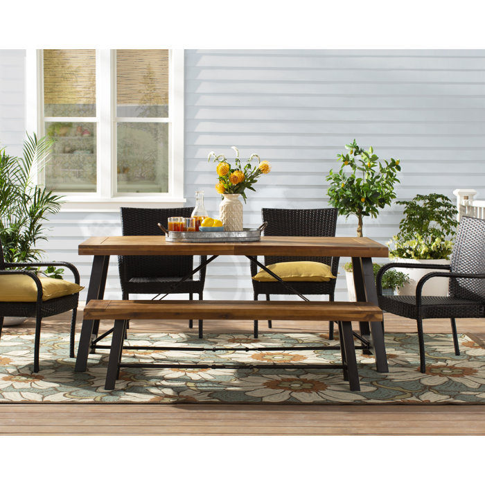 Brayden Studio® Appleton Rectangular 6 Person Outdoor Dining Set